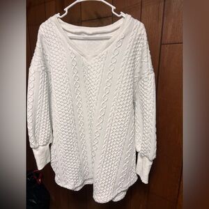 SHEIN quilted textured long sleeve shirt